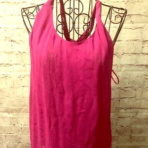 Massimo Dutti pink flowing tank.